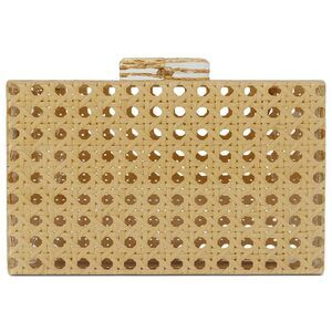 Rattan Woven Acrylic Clutch for Prom and Parties